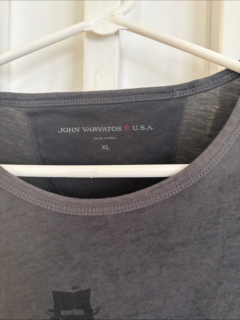 John Varvatos Gray Graphic Skull-Walk Tee - Picture 2 of 2